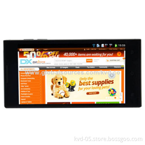 Touchscreen mobile phone with Android 4.2.9 Quad-core 1.3GHz